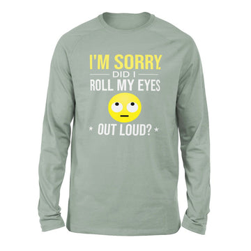 I'm Sorry, Did I Roll My Eyes Out Loud Men/Unisex Drop Shoulder Sweatshirt in Dusty Blue color